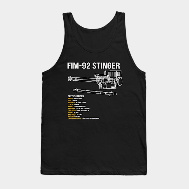 FIM-92 Stinger Missile Tank Top by Dirty Custard Designs 